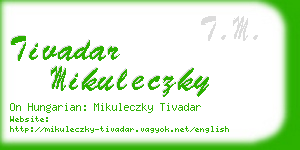 tivadar mikuleczky business card